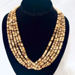 Multi Strands Bone Bead Necklace
